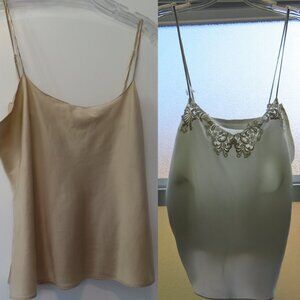 TWO Victoria's Secret satin camisoles, size S